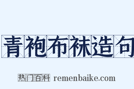 青袍布袜造句是什么意思的图片